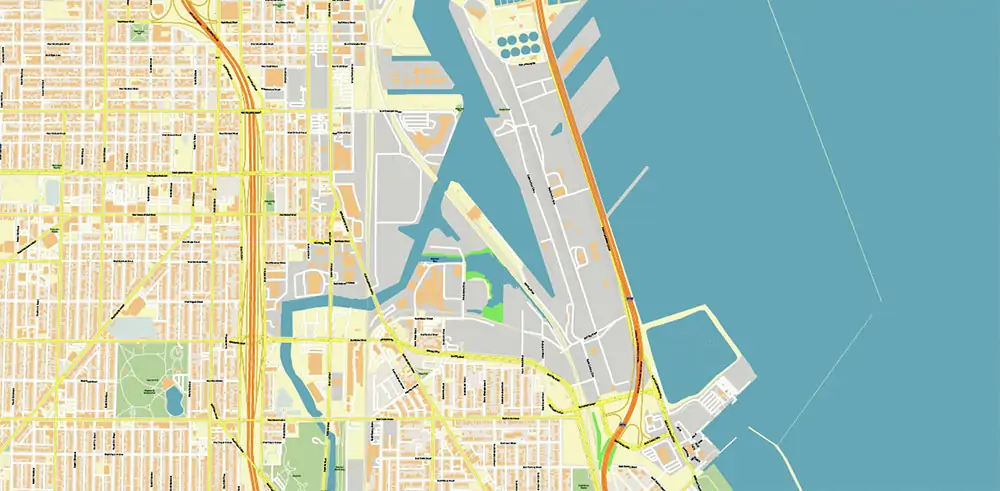 Milwaukee area Wisconsin US Vector Map exact high detailed editable layered Adobe Illustrator