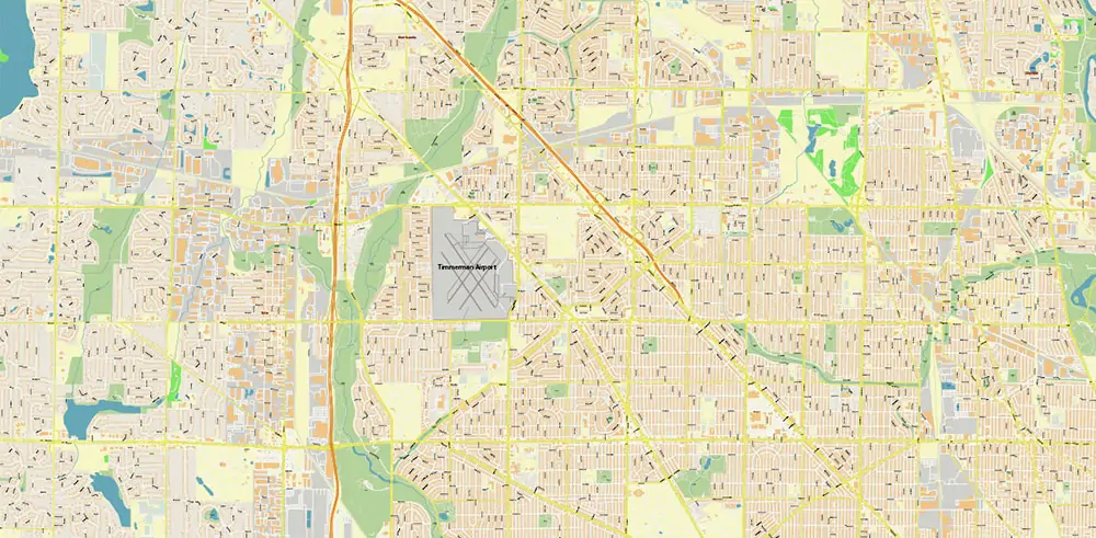 Milwaukee area Wisconsin US Vector Map exact high detailed editable layered Adobe Illustrator