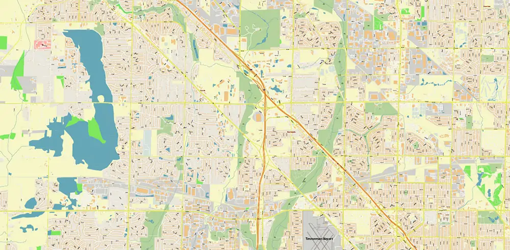 Milwaukee area Wisconsin US Vector Map exact high detailed editable layered Adobe Illustrator