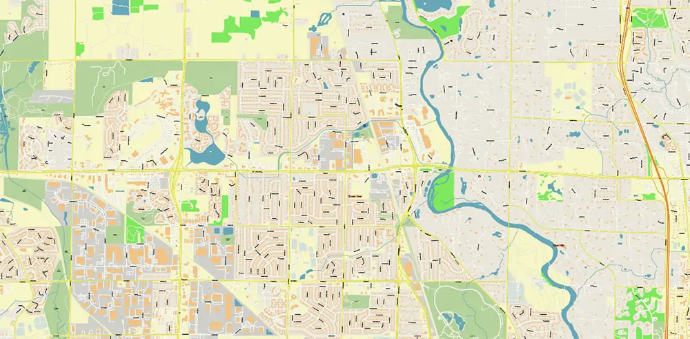 Milwaukee area Wisconsin US Vector Map exact high detailed editable layered Adobe Illustrator