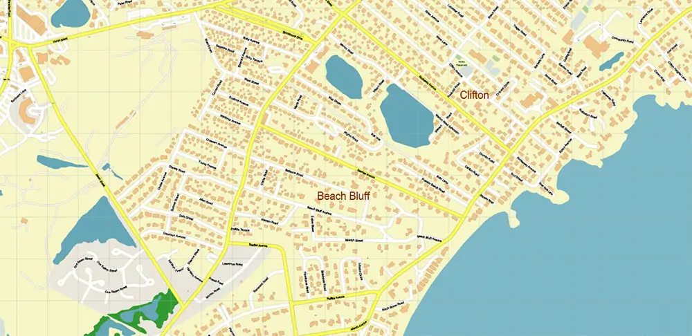 Peabody Salem Beverly Massachusetts US Vector Map high detailed All Roads Streets Cities Towns map editable Layered Adobe Illustrator