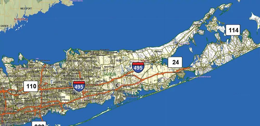 _New York_ State US PDF Vector Map Exact High Detailed Street Road Map + Counties + Relief (raster) editable Adobe PDF in layers