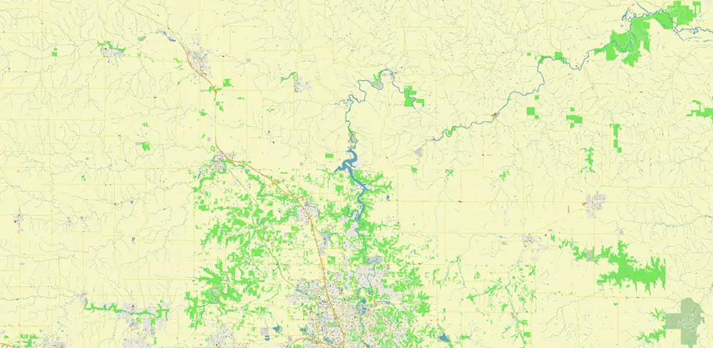 Rochester Minnesota US PDF Vector Map exact high detailed editable layered Adobe PDF