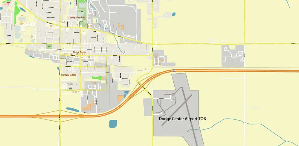 Rochester Minnesota US PDF Vector Map exact high detailed editable layered Adobe PDF