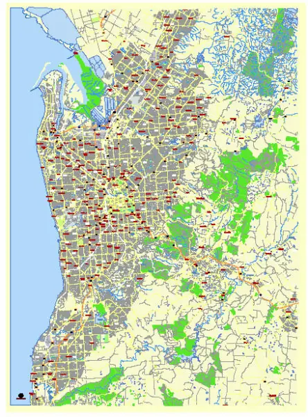 Adelaide Australia editable vector map svg free