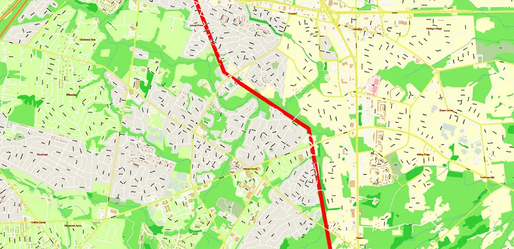 Camden County New Jersey US PDF Vector Map high detailed editable layered Adobe PDF