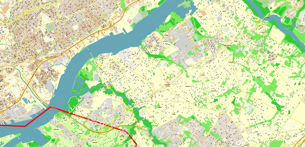 Camden County New Jersey US PDF Vector Map high detailed editable layered Adobe PDF