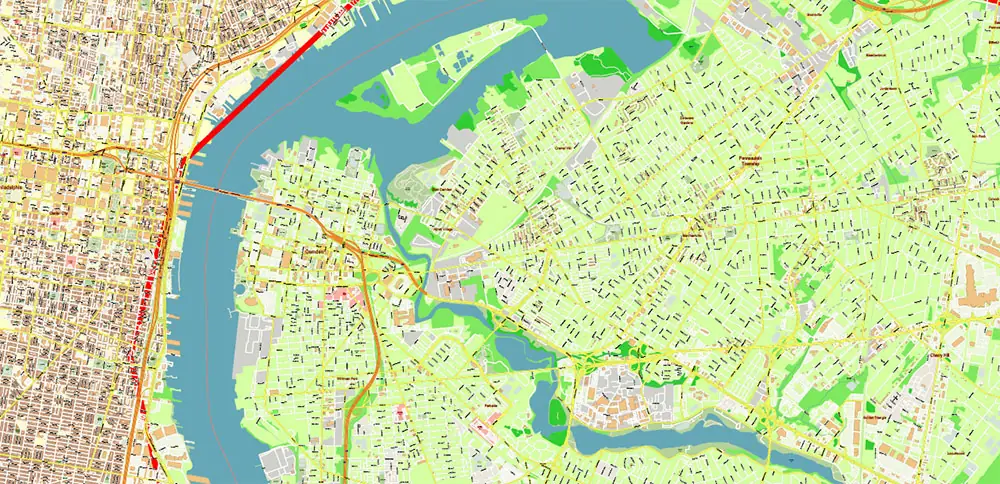 Camden County New Jersey US PDF Vector Map high detailed editable layered Adobe PDF