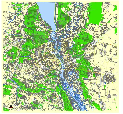 Kiev Ukraine editable vector map svg free