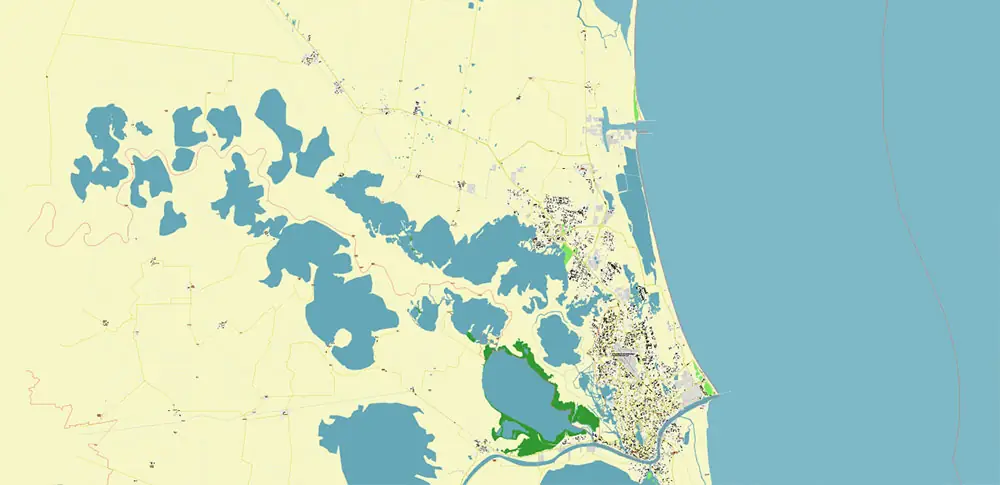 Tampico Mexico PDF Vector Map High Detailed editable layered Adobe PDF
