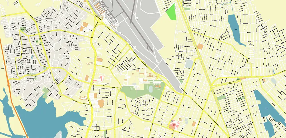 Tampico Mexico PDF Vector Map High Detailed editable layered Adobe PDF