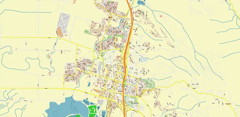 Humboldt County California USA High Detailed Vector Map Editable Layered Adobe Illustrator