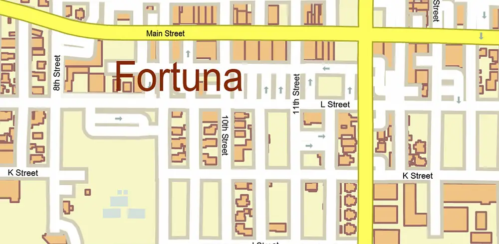 Humboldt County California USA High Detailed Vector Map Editable Layered Adobe Illustrator