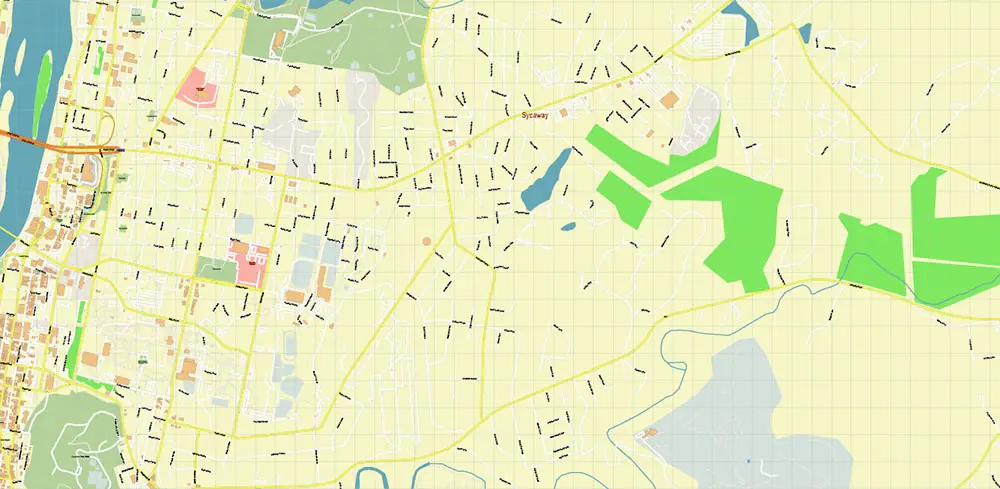 Troy New York USA PDF Vector Map High Detailed editable layered Adobe PDF