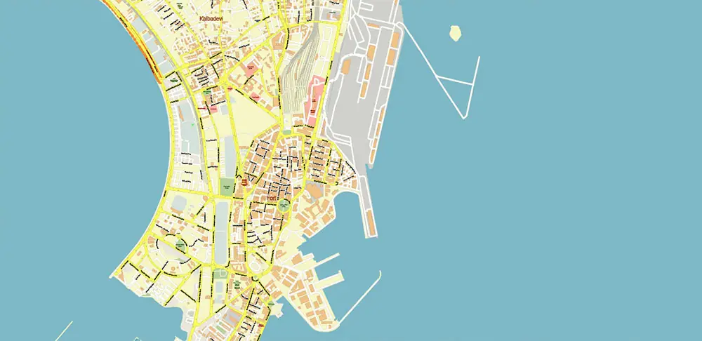 Mumbai India PDF Vector Map Exact Extra High Detailed Street Map Adobe PDF in layers