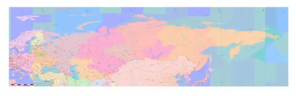 Soviet Union and Eastern Europe in 1977 vector map editable layered Adobe Illustrator